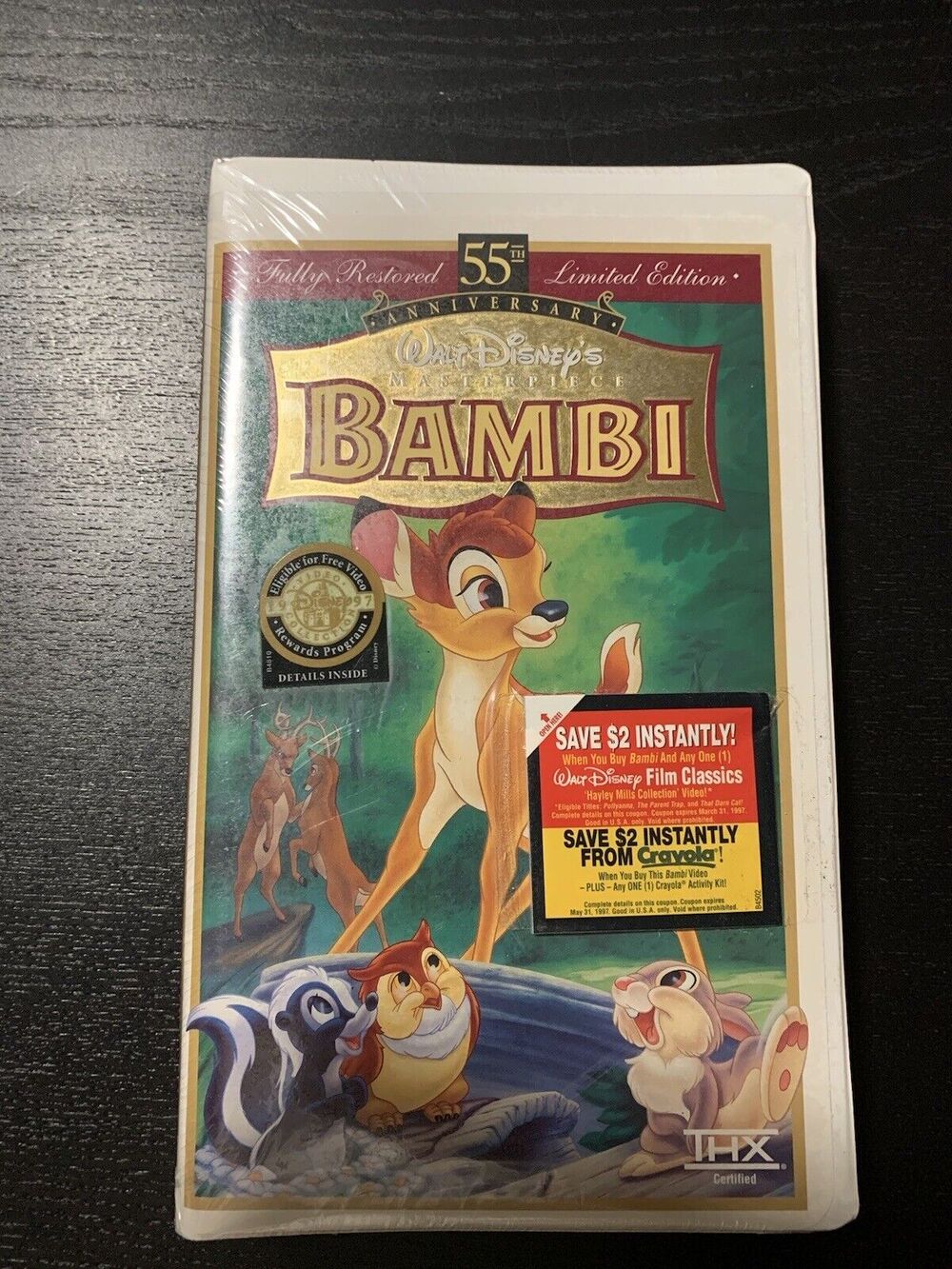Bambi 55th Anniversary Limited Edition Masterpiece Collection VHS Factory Sealed